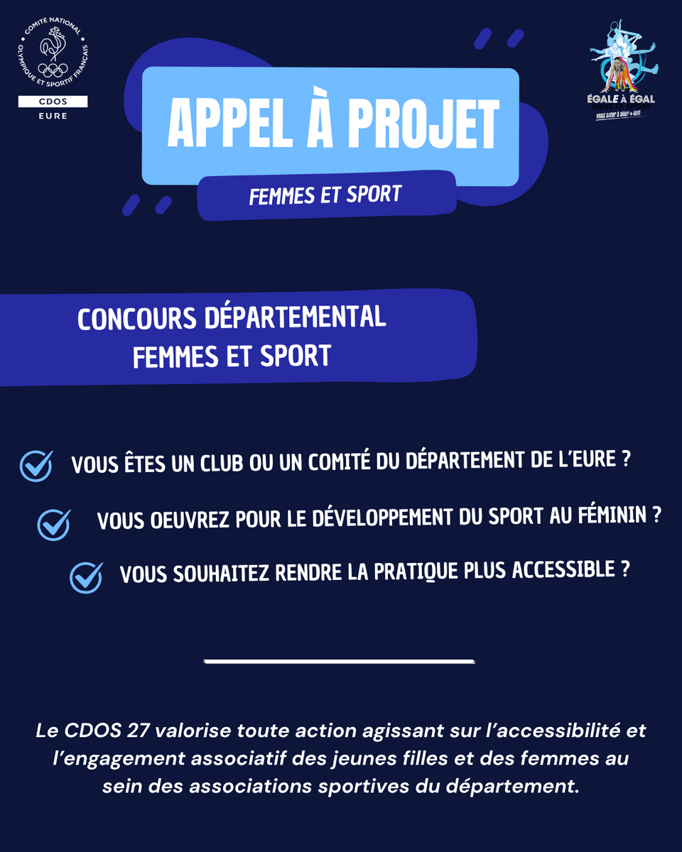APPEL À PROJET : promotion du sport au féminin