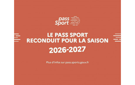 Le Pass'Sport reconduit pour la saison 2026/2027