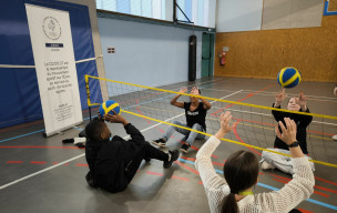 Intervention volley avec Marie-Amélie Le Fur 
